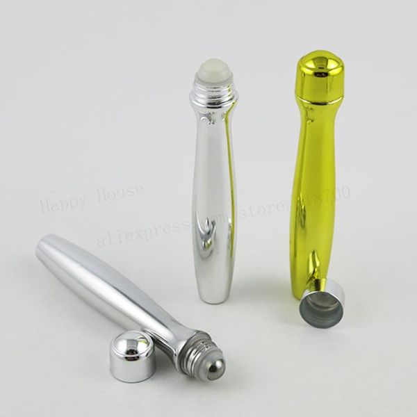 

storage bottles & jars 360 x 15ml sliver gold uv plasted eye cream roll on bottle with steel bead glass ball cosmetic essence packing roller