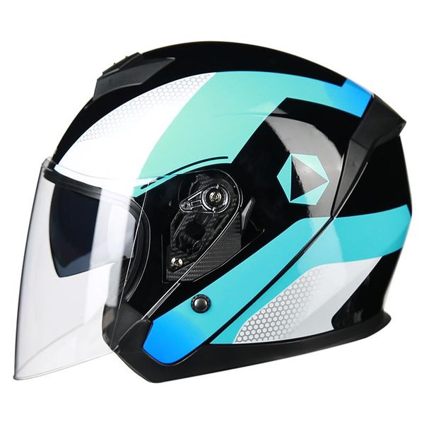 

motorcycle helmets dot approval double visors helmet chopper vintage casco moto bike open face scooter casque