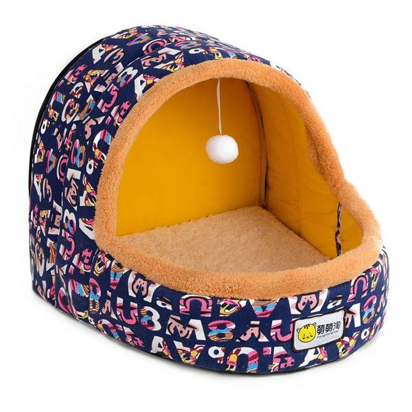

cat beds & furniture warm cave bed with ball comfortable pet dog kennel small dogs cats home nest sleeping