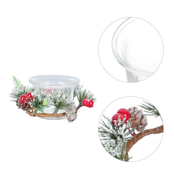 

candle holders 1 set xmas wreath candlestick dinning table centerpiece christmas advent