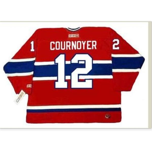 

goodjob men youth women vintage #12 yvan cournoyer montreal canadiens 1978 ccm hockey jersey size s-5xl or custom any name or number, Black