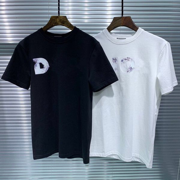 

men's women designer t-shirts short sleeve cotton blend for summer brand fashion t shirt with brand letter embroidery 2 colors wholesal, White;black