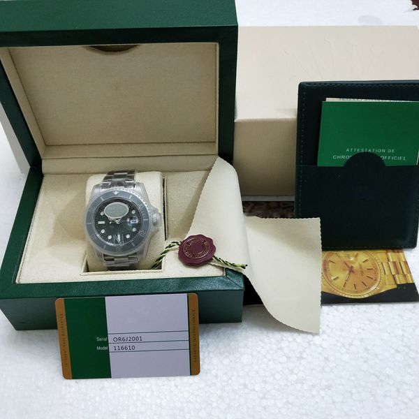 Orologio Super Factory V5 N Versione 3 Stile 2813 Movimento automatico Nero Verde Blu 40 mm Lunetta in ceramica Vetro zaffiro da sub Wat231V