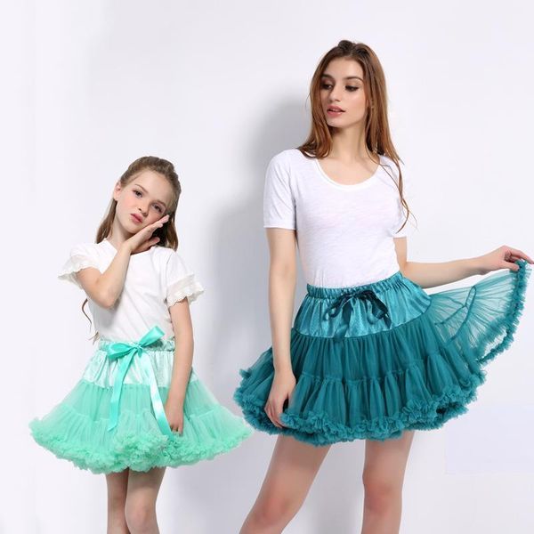 

family matching outfits 2021 s summer spring baby children kids girl mum tutu skirt casual 2-7 years1, Blue