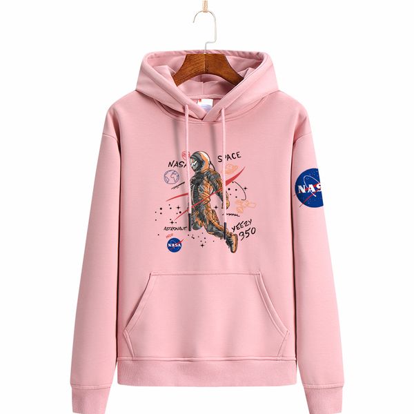 

2021 nasa long sleeve hooded hoody pullover men women hoodie sweatshirts plus size 223, Black