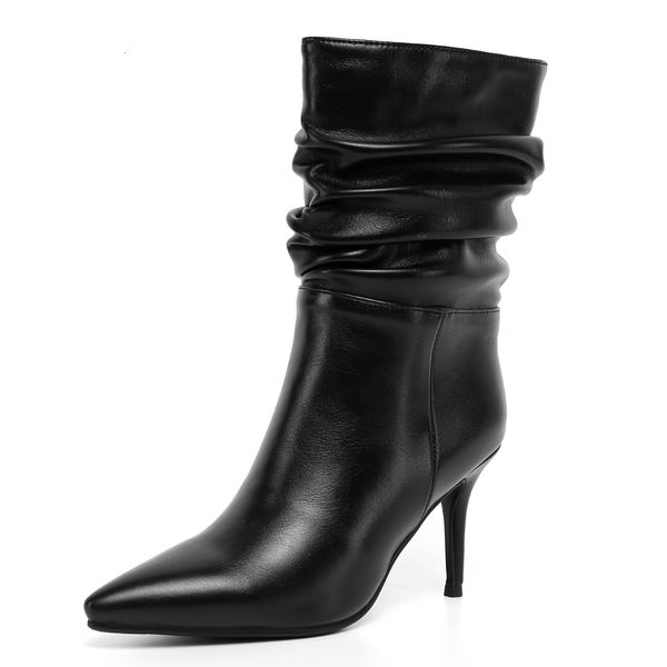 

2021 new short leather short-sleeve, dark green microibre boots c0sx, Black