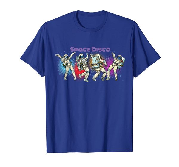 

Space Disco T-Shirt - Music Loving Astronaut Dancing Tee, White;black