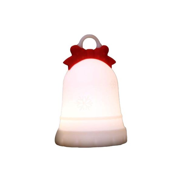 

night lights silicone christmas bell light usb rechargeable color changing bedside lamp for decoration