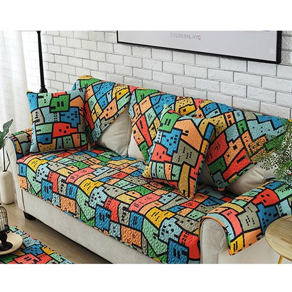 

chair covers non-slip washable nordic cotton fabric sofa cushion modern four seasons universal combination backrest cover