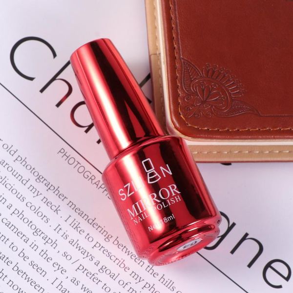 

nail polish mirror metallic color varnish art accessory (4# red)