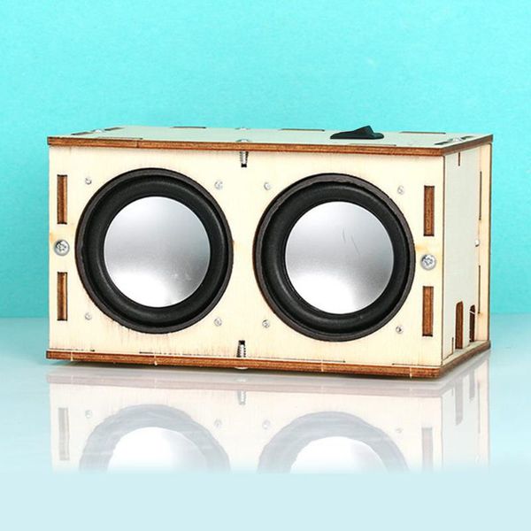 

stem learning non toxic abs battery powered electronic sound diy bluetooth speaker box kit handmade science experiment