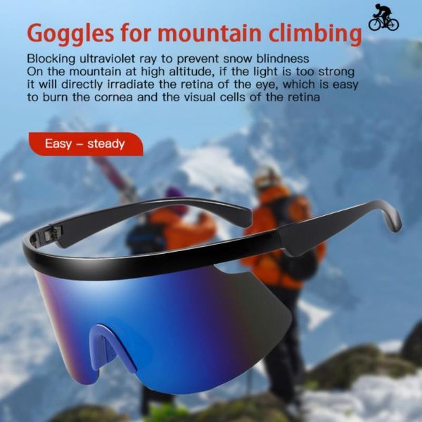 

outdoor eyewear fashion polarized sun riding glasses windproof uv400 large frame one-piece shading sunglasses for men and women