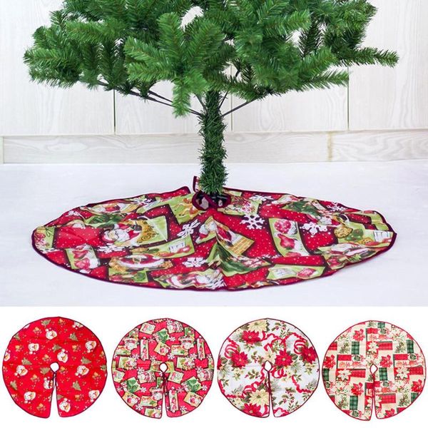 

christmas decorations uk 60/90cm santa tree skirt base floor mat cover fairy xmas party home decor