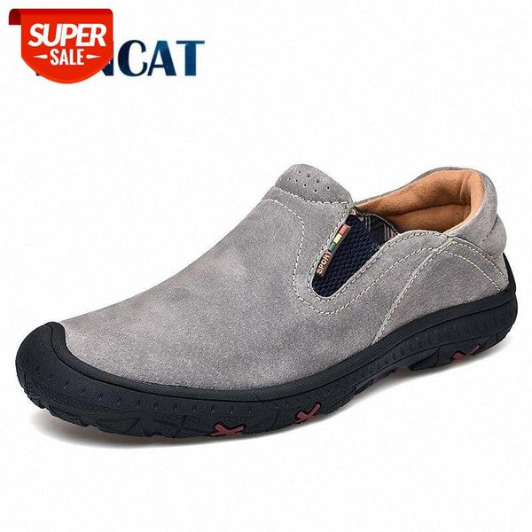 

new men's flat casual shoes handmade genuine leather men's shoes comfortable loafers breathable moccasins outdoor men sneakers #kk