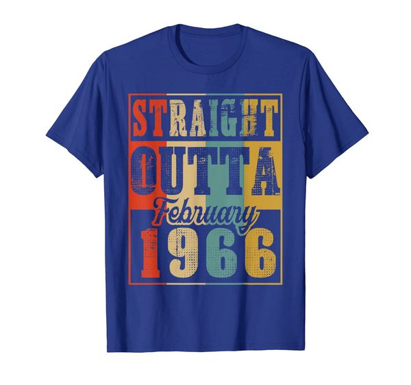 

retro straight outta february 1966 53rd birthday gift shirt, White;black