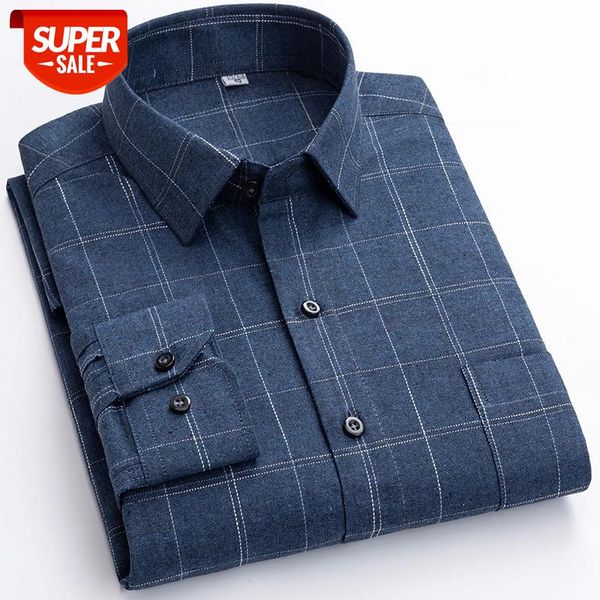 

100% cotton plaid shirts for men long sleeve regular fit striped checked mens casual shirts excellent leisure business casual #dd1g, White;black