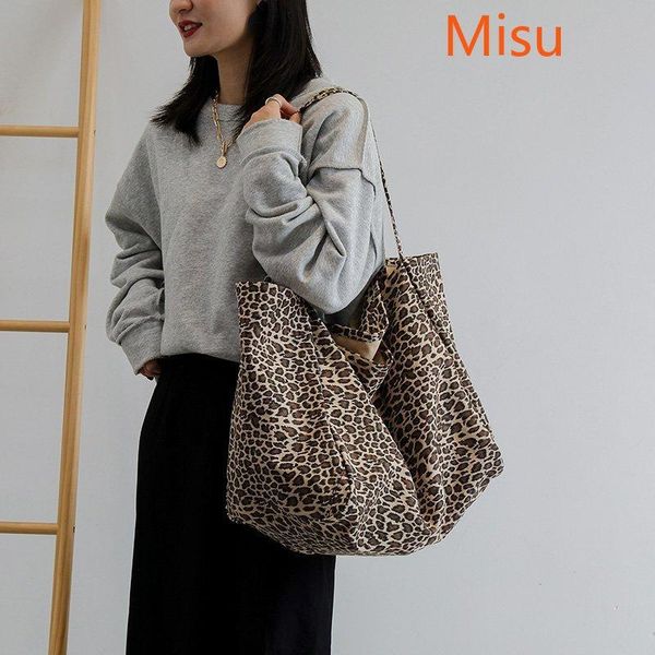 

ladies canvas bag leopard print belt cotton fabric shoulder bag women's shopping tote ladies eco-cloth shopping