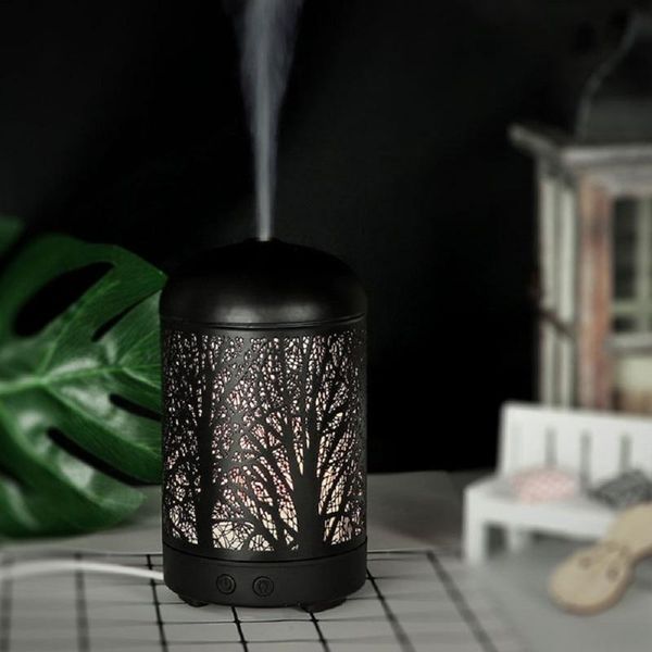 

smart home control creative iron art machine hollow colorful light household essential oil diffuser humidifier