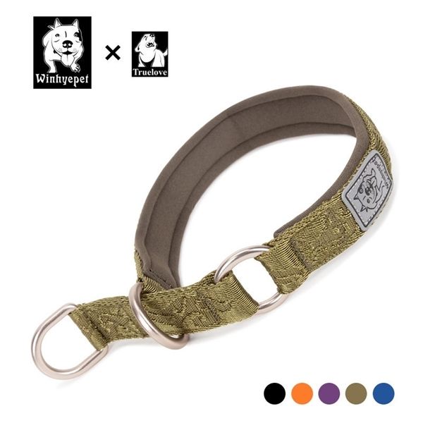 Truelave Nylon Dog Treinando Collar Pet Slip Choke Para Grande Small Sm Caça Orijute legal S Collier Pour Chien 211022