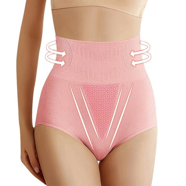 

women's panties women high waist sliming seamless intimate safety breathable anti-moisture hip lifting tummy control briefs for, Black;pink