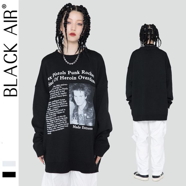 

madeextreme 2021 autumn winter lazy portrait score printed t-shirt, Black