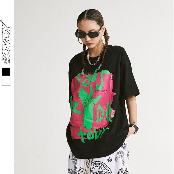 

t shirt american street short sleeve in spring and summer of 2021, White