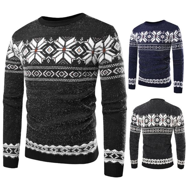

mens sweaters casual style crewneck stripes knitewear with 2 colors slim fit men jumper asian size -xl, White;black