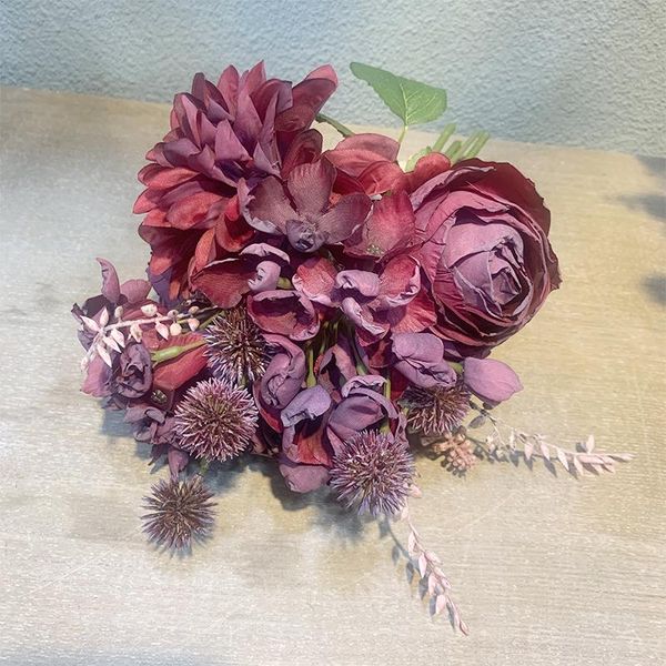 

decorative flowers & wreaths 30cm dahlias bridal bouquets boutique european vintage rose family party diy decoration simulation flower chris