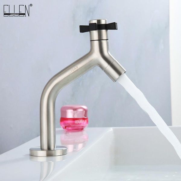 

bathroom sink faucets ellen single cold faucet stainless steel outdoor water tap brused kitchen elf1502