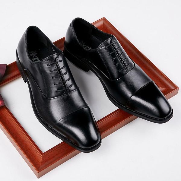 

dress shoes x0020 men formal leather business casual office luxury male breathable oxfords, Black