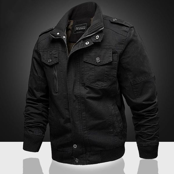 

men's jackets mandylandy washed jacket men military uniform plus size autumn and winter fashion long sleeve outwear outdoor set, Black;brown