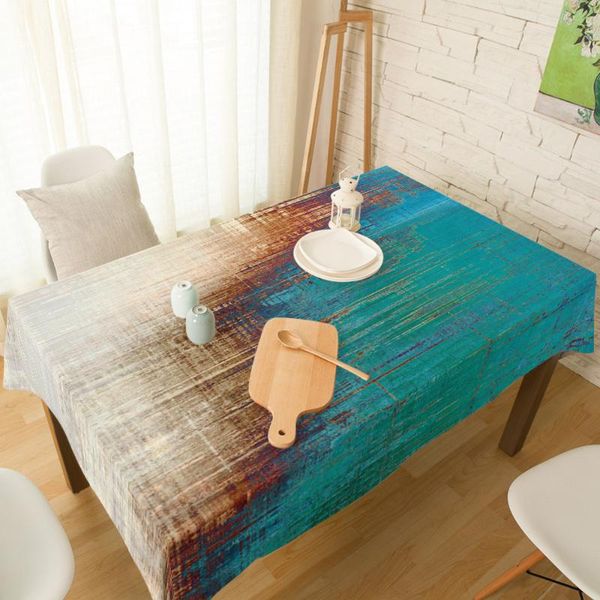 

table cloth vintage style blue beige art tablecloth rectangular wedding dining cover chair covers tea kitchen decorative
