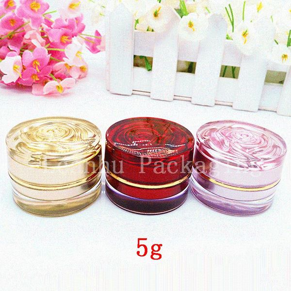 

5g luxury cosmetics packaging, 5cc cream makeup jar container eye cream packing box sample bottles wholesale