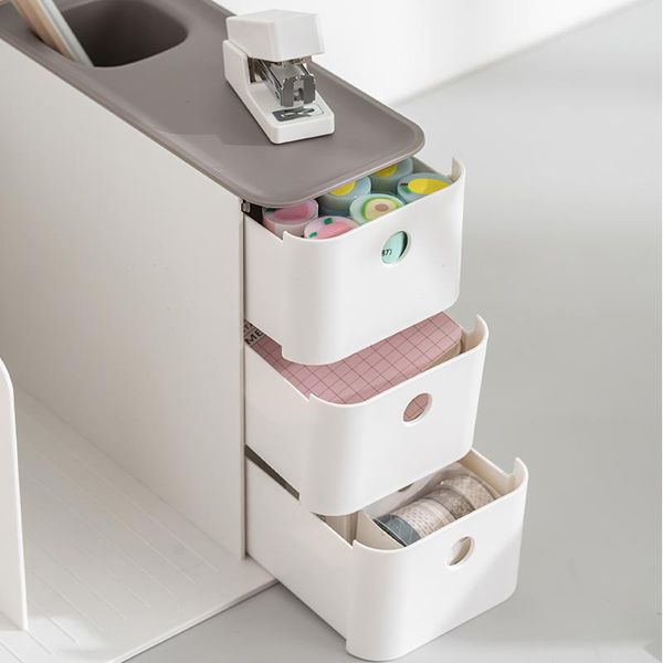 

hooks & rails multi-function plastic deskstorage shelf office school stationery stander desk organizer container