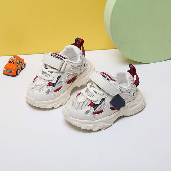 

sneaker toddler shoes girls' shoes boys' soft soled walking spring and autumn children's breathable sports baby, Black;red