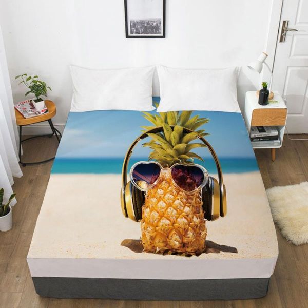 

sheets & sets 3d fitted sheet 160x200/150x200/200x200,bed on elastic band bed,mattress cover.bedsheet bedding,bed linen seaside scenery