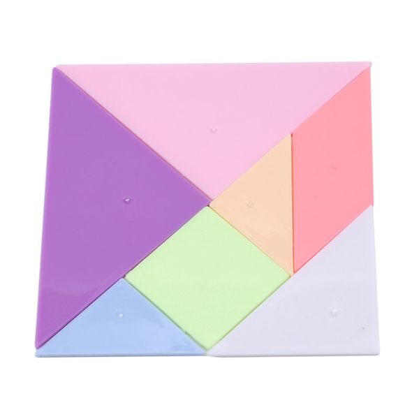 

12.2*12.2cm 2021 Children Jigsaw Puzzle Rainbow Plastic Tangram DIY Brain Puzzle Kid Learning Education Puzzles Toy