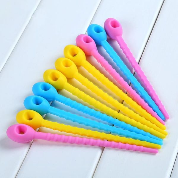

1/10pcs grade silicone bag ties cable management zip tie twist all-purpose multi-use bag clip bread tie saver