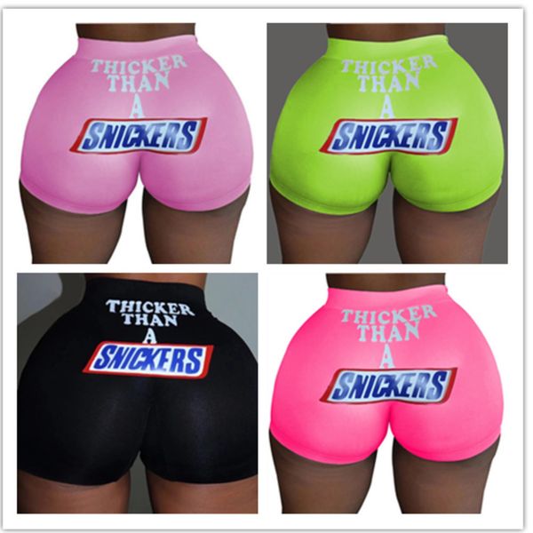 

letter printed women sport ladies shorts summer casual hip fitness mini workout clothes 7 colors, Black