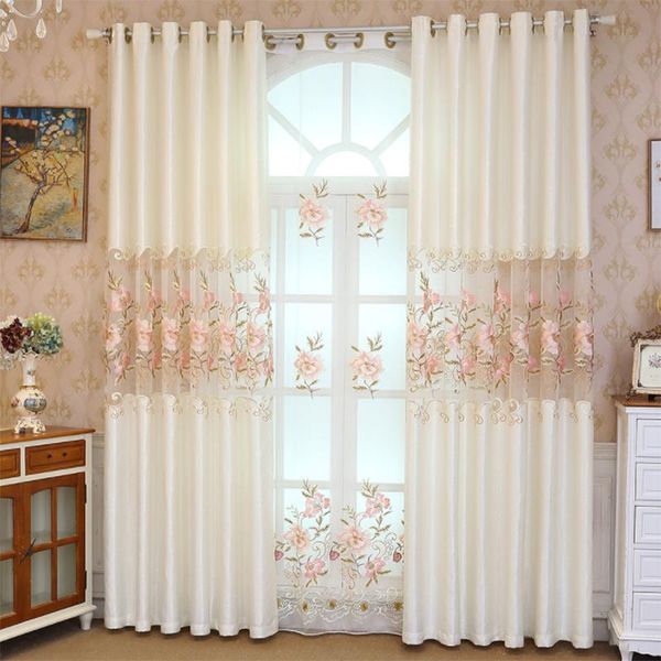 

curtain & drapes as custom embroidery nordic simple high-end european modern light luxury window curtains for living dining room bedroom