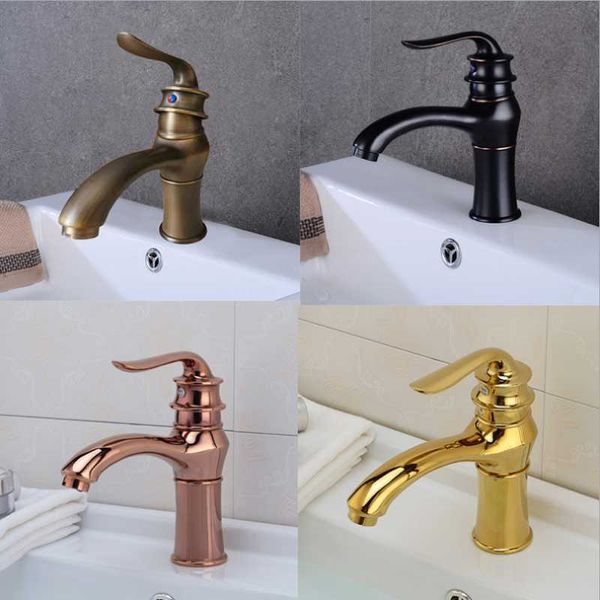 

bathroom sink faucets european black retro / electroplating and cold water mixed washbasin faucet home vanity basin counter tap