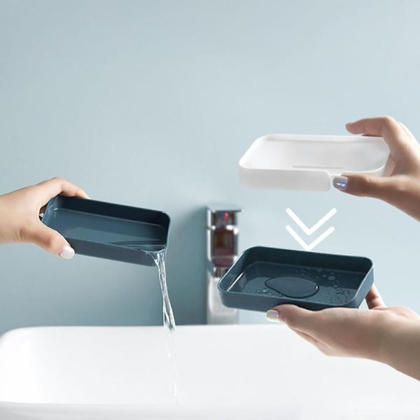 

soap dishes bathroom accessories double-layer box toilet drain storage rack bath ball placement simple