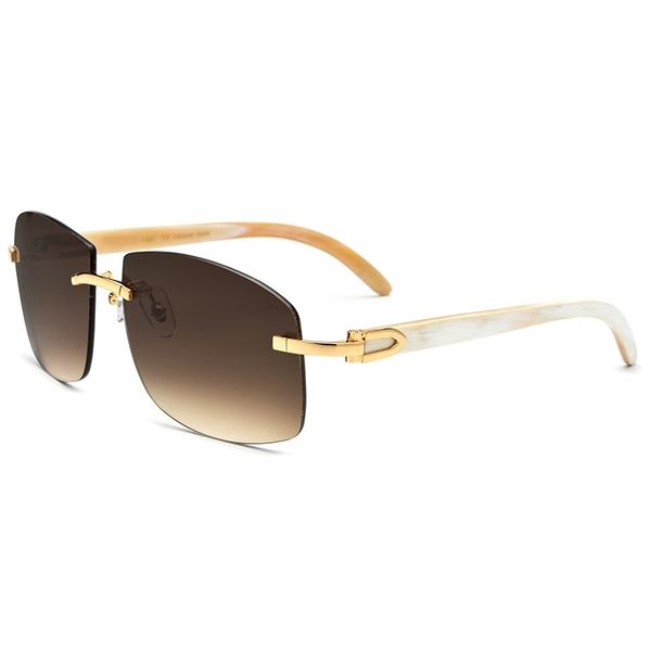 

70% off online store 2021 vintage wood sunglasses men shades oversize black white buffalo horn glasses rimless eyewear retro style for drivi, White;black
