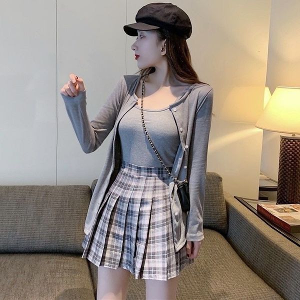 

net red suit thin plied nightgown + skirt of sleeve jacket parts qik1, Black;gray