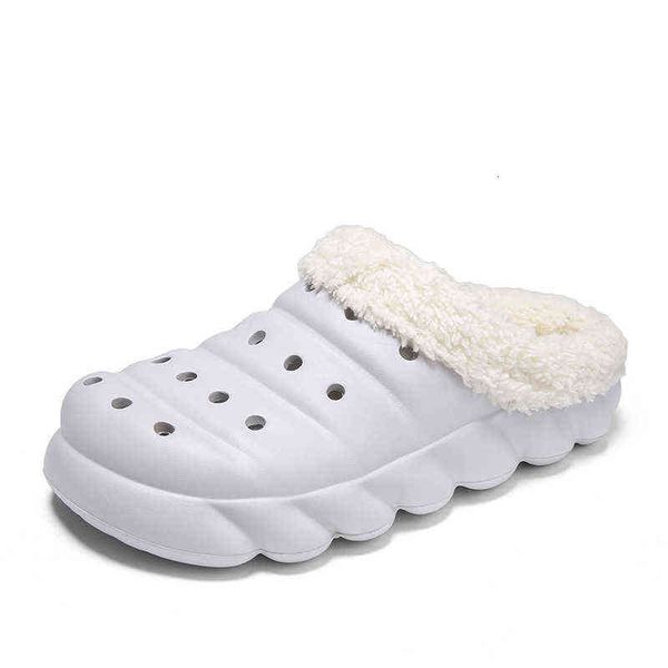 

cotton slippers men's autumn and winter indoor thick bottom household 2021 anti-skid outdoor plush, Black
