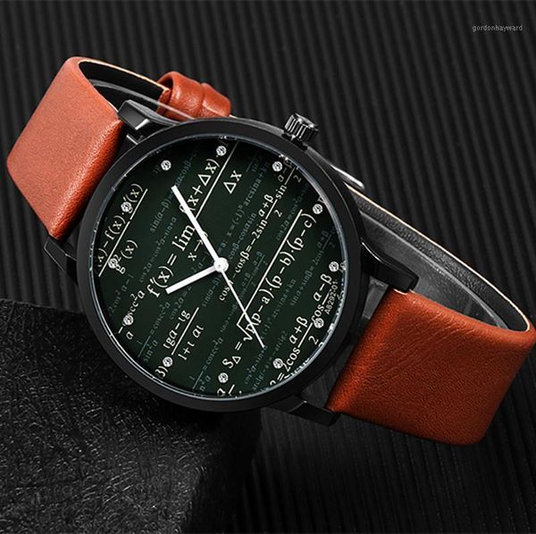 

wristwatches watch quartz design brand miler watches men's fashion classic leather brief needle length masculine relojes, Slivery;brown