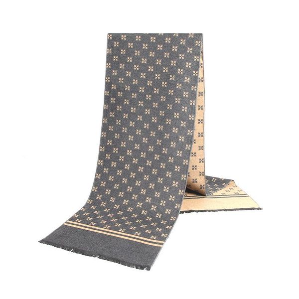 

scarves men's warm scarf brand fashion classic decorative pattern style business shawl imitation of cashmere cotton 180*30 cm, Blue;gray