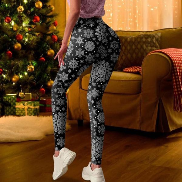

running pants snowman great snowflake women trousers stretch christmas eye-catching for inner wear, Black;blue