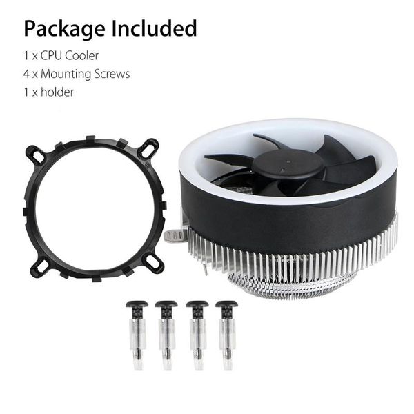 

pin deskcomputer rgb fan silent colorful accessories cpu coolerÂ led aluminum heatsink durable radiator for intel lga1156 fans & cooling