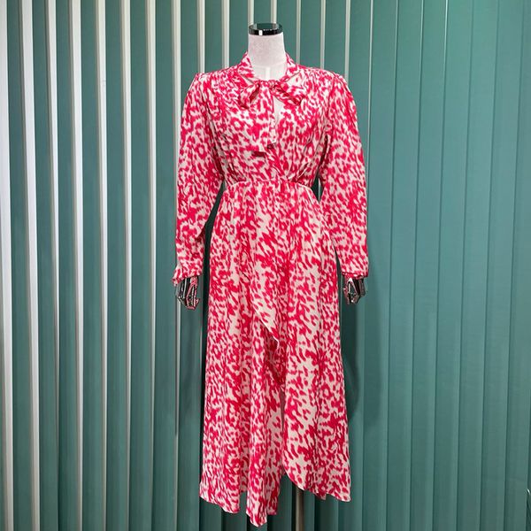 

european retro autumn new silk printed dress, White;black